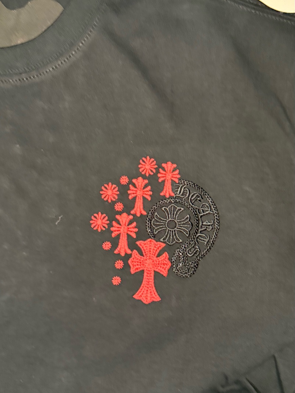 Chrome Hearts Black & Red Cross Tee